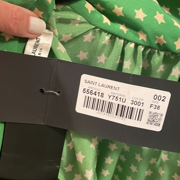 Yves Saint Laurent Scandal Star Printed Blouse New With Tags - Picture 8 of 10